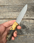 Mountain Scout Knife — Buckeye Burl & Brass