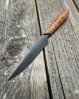 Western Paring Knife 3.75" — Maple Burl & Brass