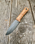 Survival Scout Knife — Maple Burl & Brass