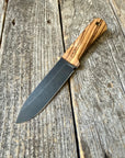 Long Scout Knife— Zebrawood & Brass