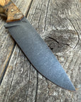 Drop-Point Harvester— Buckeye Burl & Brass