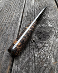 Survival Scout Knife — Spalted Maple & Brass