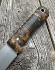 Mountain Scout Knife — Spalted Maple & Brass