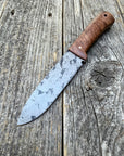 Long Scout Knife — Redwood Burl & Copper