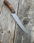 Mattei’s Boning/Fillet knife 6" — (Mid Flex) Spalted Maple Burl & Copper