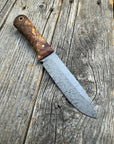 Long Scout Knife— Ambrosia Maple & Brass