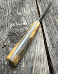 Survival Scout Knife — Spalted Buckeye & Linen