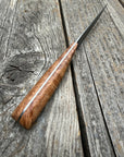 Western Paring Knife 3.75" — Maple Burl & Brass