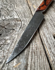 Western Paring Knife 3.75" — Terra-Cotta Burl Micarta & Linen