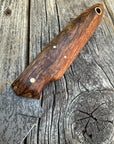 Drop-Point Harvester— Spalted Dark Maple & Brass
