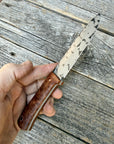 Long Scout Knife — Redwood Burl & Copper