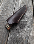Survival Scout Knife — Spalted Maple & Brass