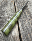 Survival Scout Knife — Maple Burl & Linen