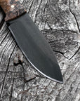 Survival Scout Knife — Spalted Maple & Brass