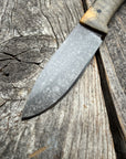Survival Scout Knife — Spalted Buckeye & Linen