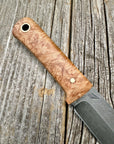 Survival Scout Knife — Maple Burl & Brass
