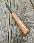 Survival Scout Knife — Maple Burl & Brass