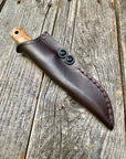 Survival Scout Knife — Maple Burl & Brass