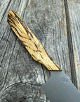 Prototype Kitchen Petty Knife — Spalted Hickory & Brass