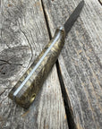 Mountain Scout Knife — Buckeye Burl & Brass