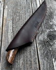 Mattei’s Boning/Fillet knife 6" — (Rigid) Spalted Maple & Brass