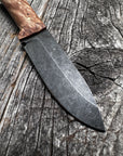 Mountain Scout Knife — Maple Burl & Brass