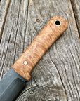 Survival Scout Knife — Maple Burl & Brass