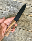 Long Scout Knife— Zebrawood & Brass