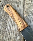 Long Scout Knife— Zebrawood & Brass