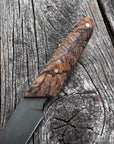Ocelot Pocket EDC knife — Spalted Maple & Brass