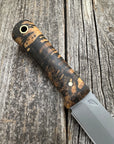 Mountain Scout Knife — Spalted Maple & Brass