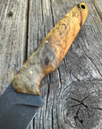 Drop-Point Harvester— Buckeye Burl & Brass