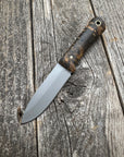 Mountain Scout Knife — Spalted Maple & Brass