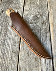 Long Scout Knife— Zebrawood & Brass