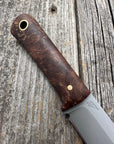 Survival Scout Knife — Ambrosia Maple & Brass