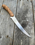 Mattei’s Boning/Fillet knife 6" — (Full Flex) Maple Burl & Copper