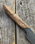Western Paring Knife 3.75" — Spalted Maple & Brass