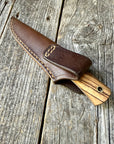 Long Scout Knife— Zebrawood & Brass