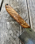 Western Mini-Chef's Knife — Zebrawood & Brass