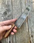 Western Mini-Chef's Knife — Zebrawood & Brass