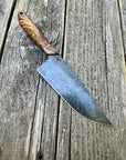 Western Mini-Chef's Knife — Zebrawood & Brass