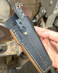 Finger-Loop Quille Pocket-EDC knife — Linen Micarta & copper