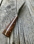 Western Mini-Chef's Knife — Zebrawood & Brass