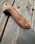 S-Ground Chef’s Knife 8"— Maple Burl & Brass