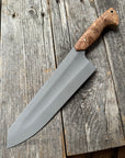 S-Ground Chef’s Knife 8"— Maple Burl & Brass