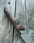 Ocelot Pocket EDC knife — Redwood Burl & copper