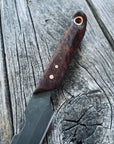 Quille Pocket EDC knife — Redwood Burl & copper