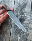 Quille Pocket EDC knife — Redwood Burl & copper