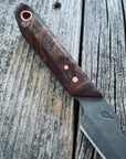 Quille Pocket EDC knife — Redwood Burl & copper