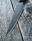 Quille Pocket EDC knife — Redwood Burl & copper